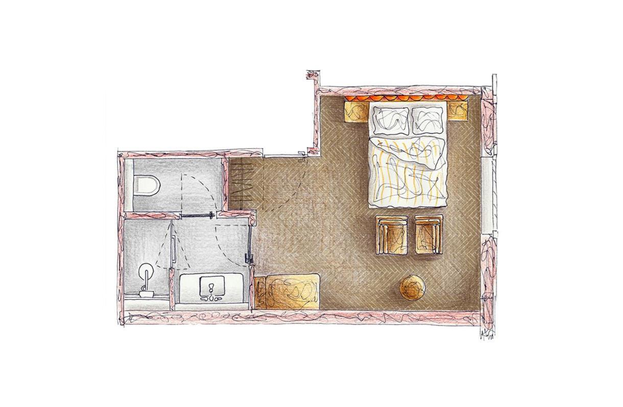 Das James Flensburg Exteriér fotografie A plan of a typical room